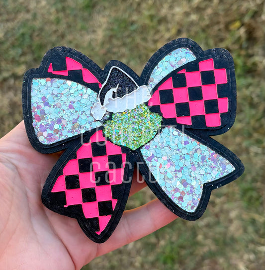 Checkered Christmas Bow