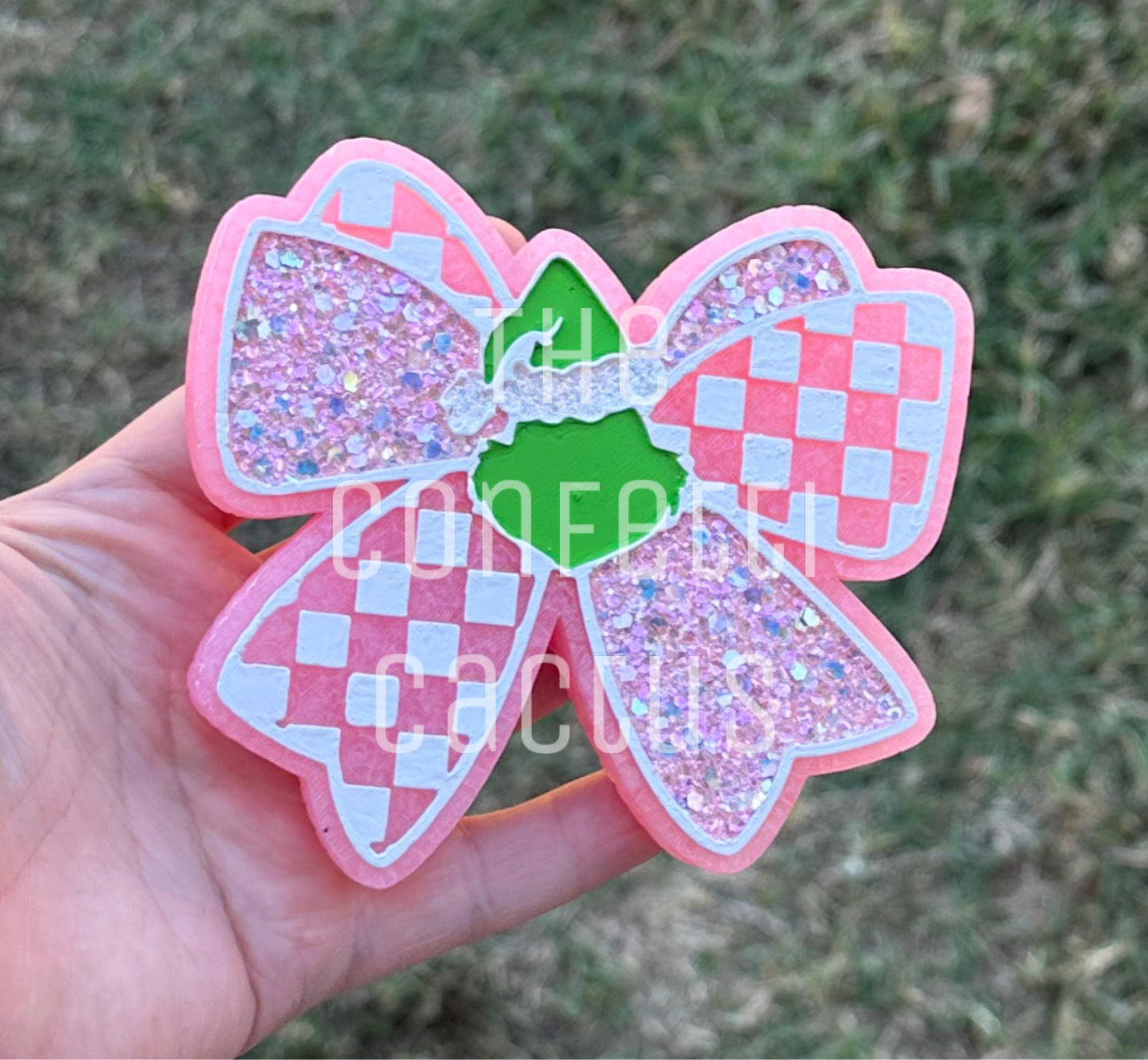 Checkered Christmas Bow