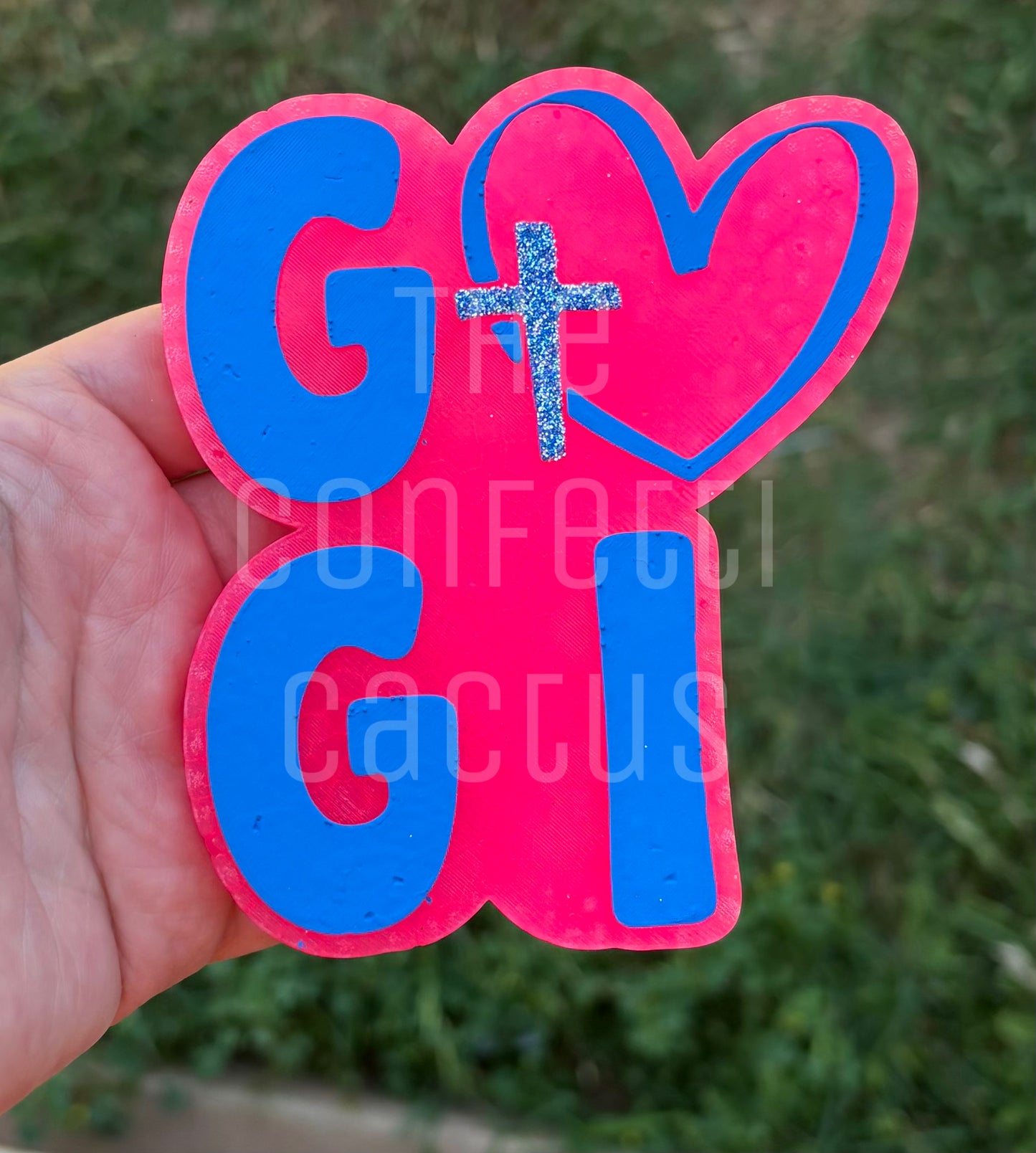 Gigi with Heart & Cross
