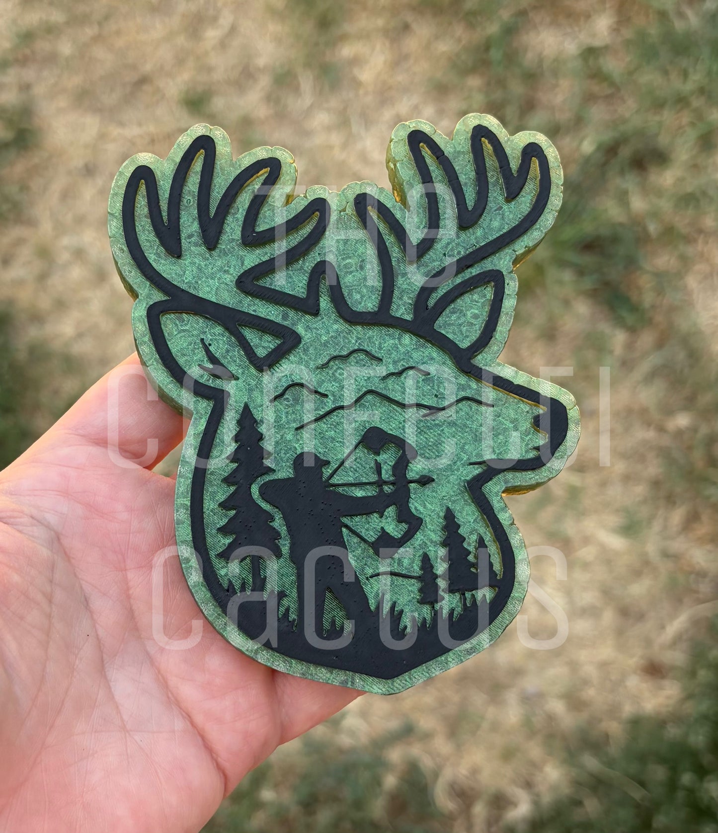 Deer Bow Hunting Scene