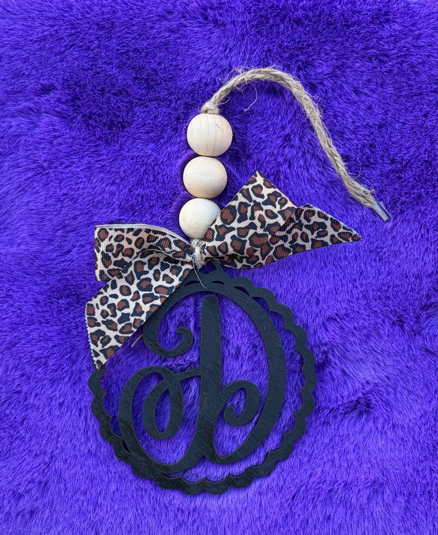 Wooden Car Charm - “D”