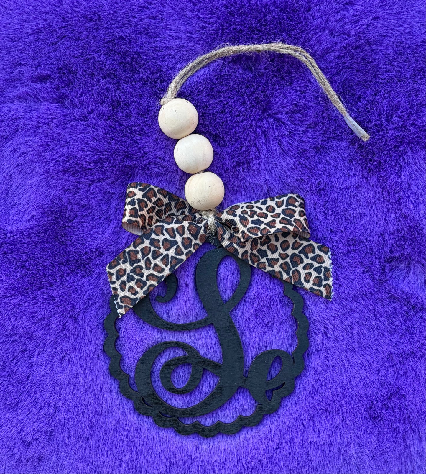 Wooden Car Charm - “S”