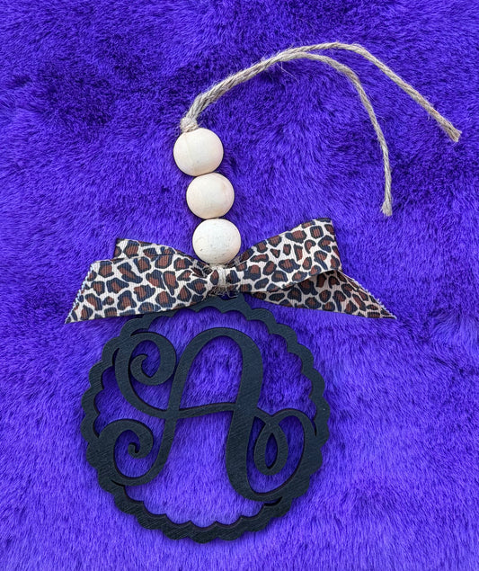 Wooden Car Charm - “A”