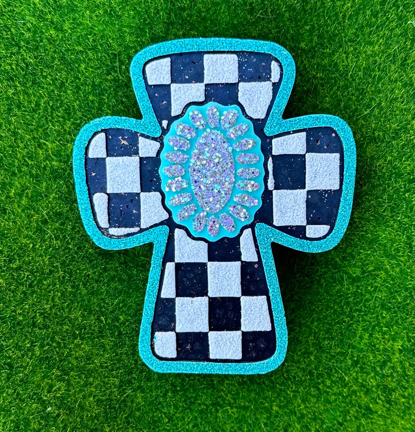 Checkered Cross w/Conch